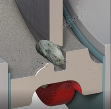 閘門路徑中的硬碎片會導致電動執行器在關閉前跳閘。