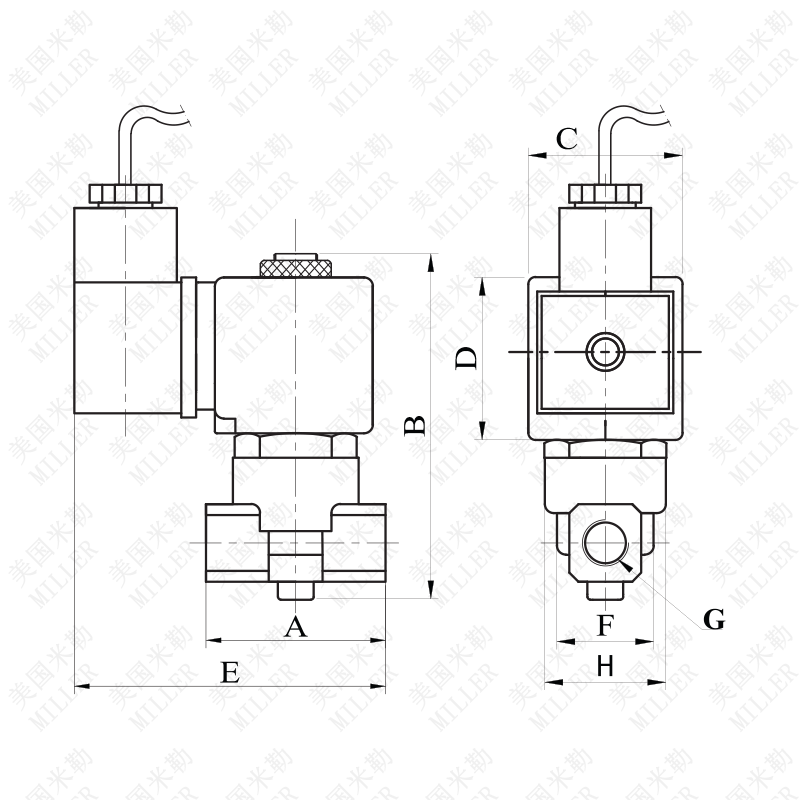 進(jìn)口防爆電磁閥尺寸圖
